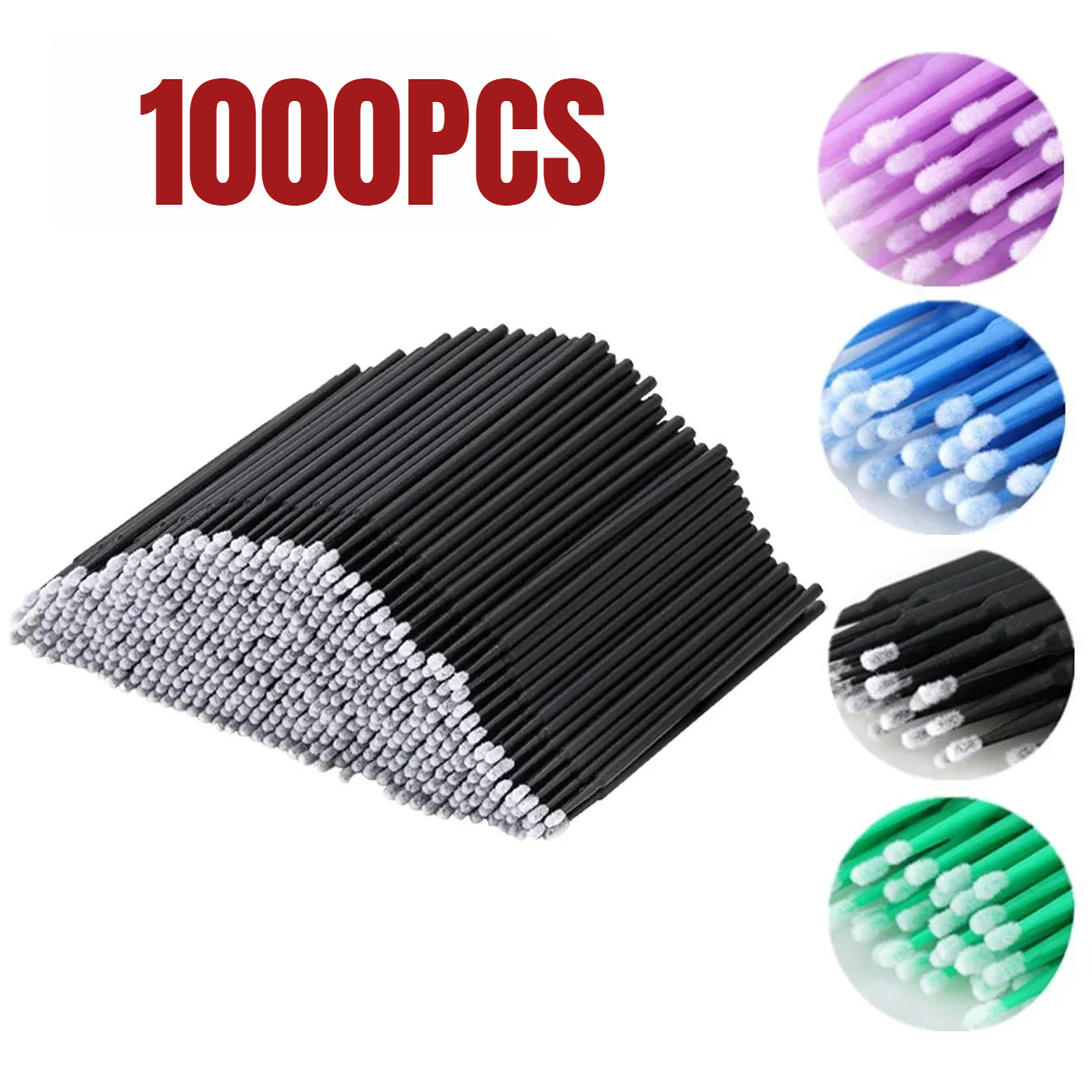 Beauty Makeup Tool - 1000/500PCS Eyelash Cleaning Brush Highly Colorful