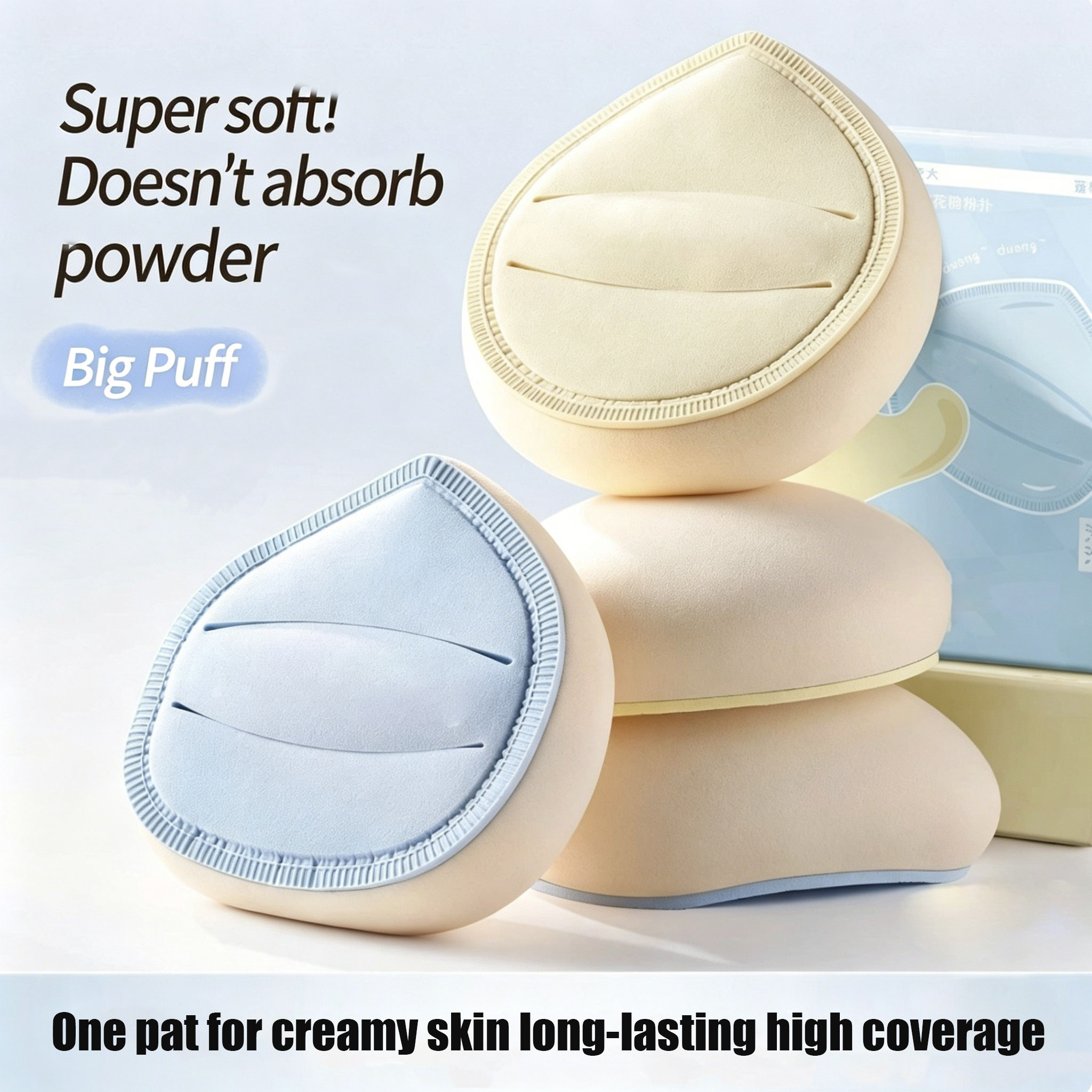 Beauty Makeup Tools Use - 1Pcs Super Thick Cosmetics Puff Large