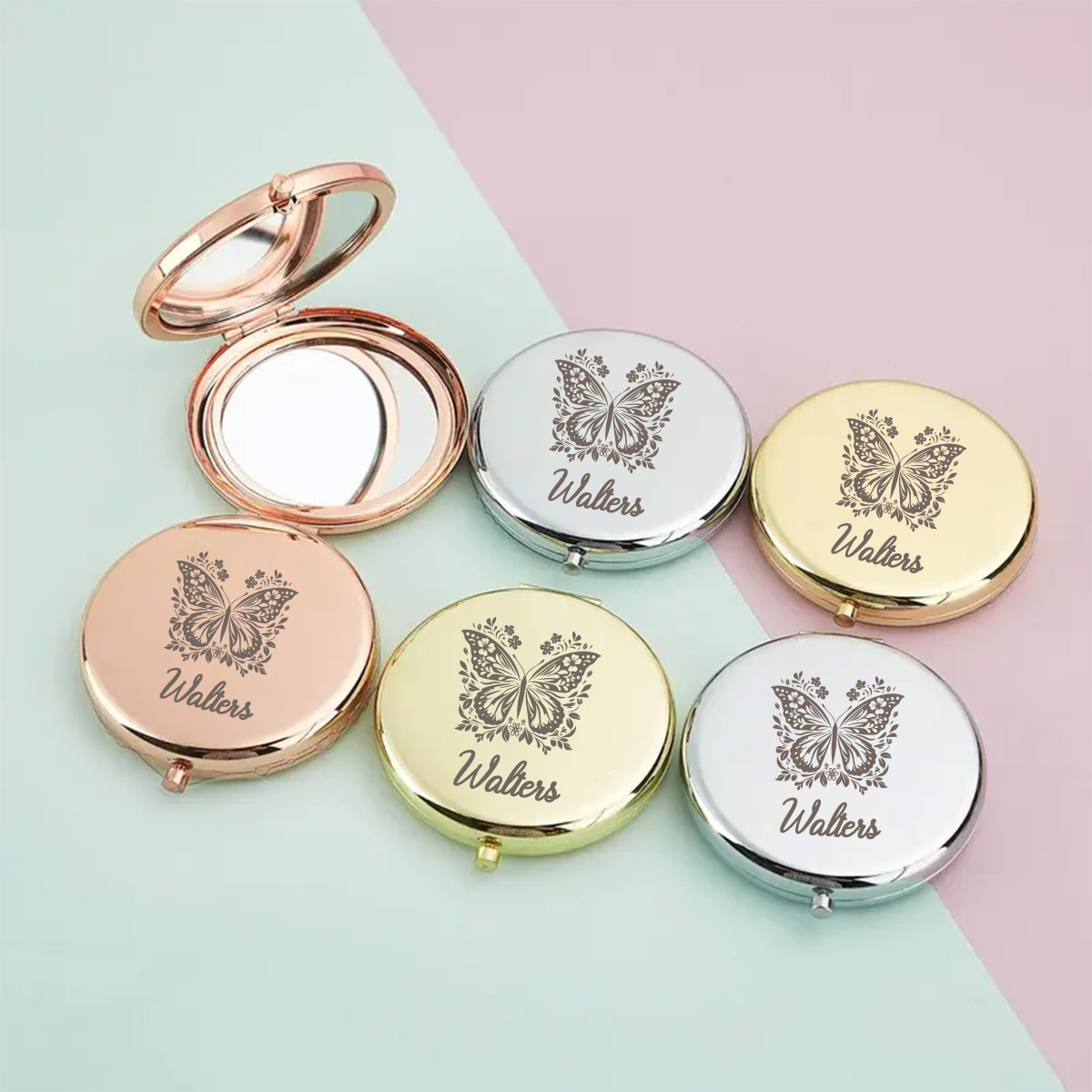 Beauty Y Makeup - 1pc Creative Beautiful butterfly Customized Name