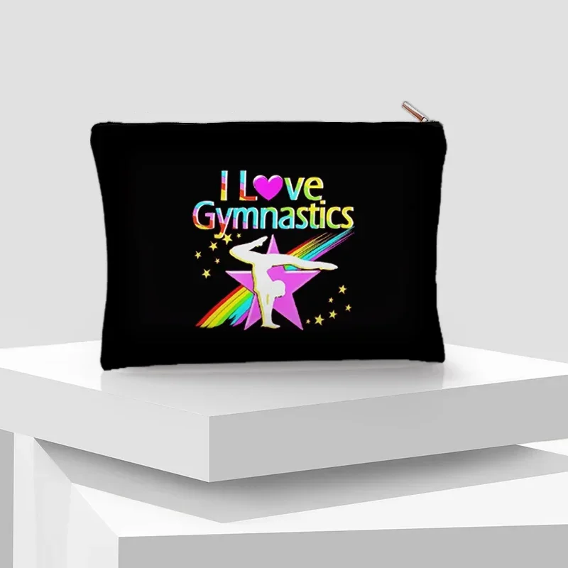 I Love Gymnastics Zipper Pouch - Beauty Makeup Lipstick ulasan dan harga
