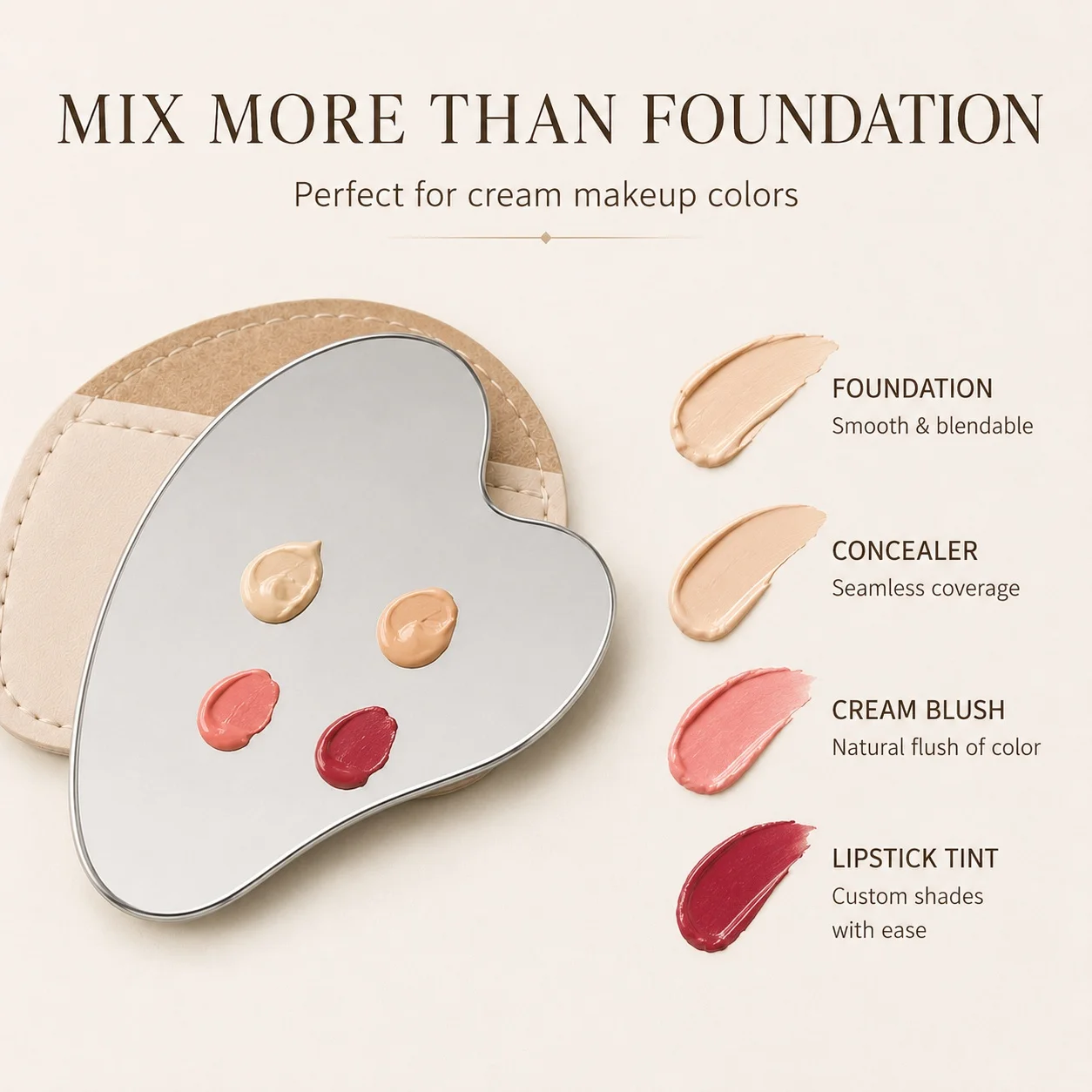 Heart Shaped Stainless Steel M - Beauty Makeup Foundation ulasan dan harga