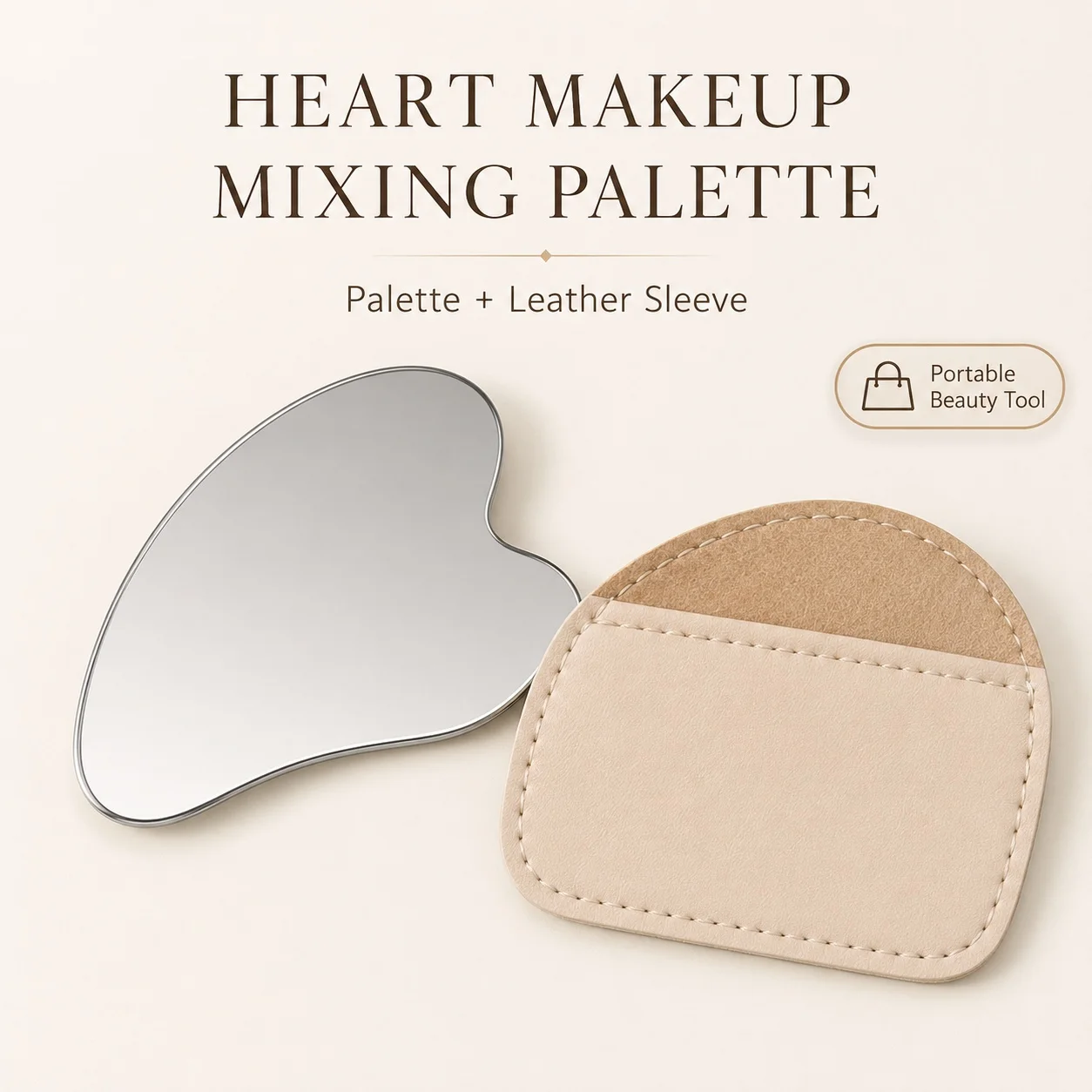 Heart Shaped Stainless Steel M - Beauty Makeup Foundation ulasan dan harga