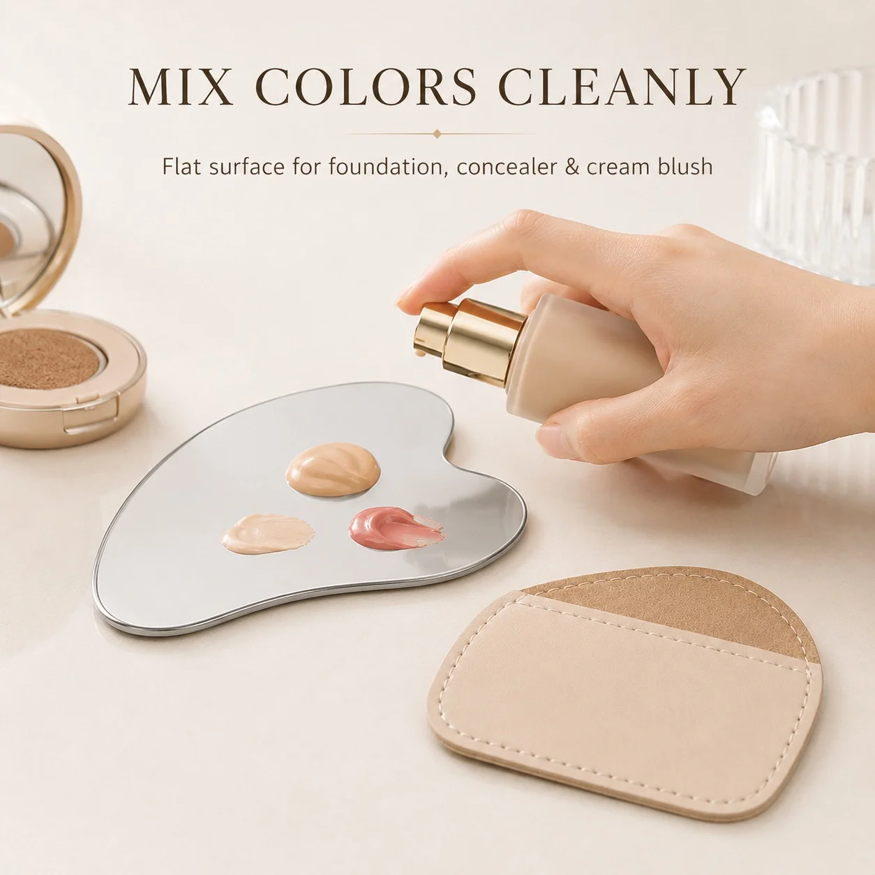 Heart Shaped Stainless Steel M - Beauty Makeup Foundation ulasan dan harga