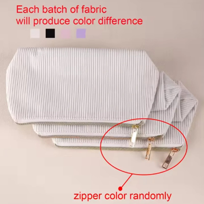 Portable Corduroy Makeup Bag L - Beauty Makeup School ulasan dan harga