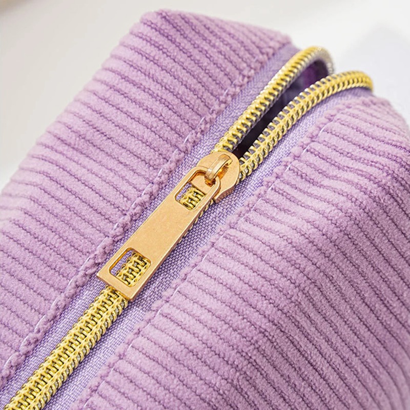 Portable Corduroy Makeup Bag L - Beauty Makeup School ulasan dan harga