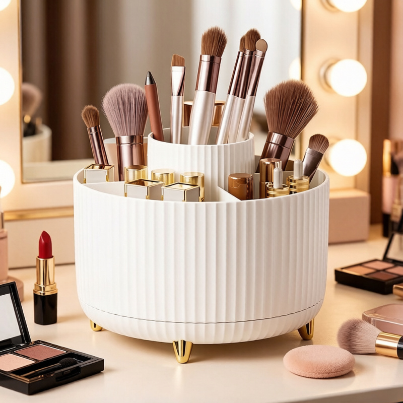 360° Rotating Makeup Storage B - Beauty Makeup Lipstick ulasan dan harga