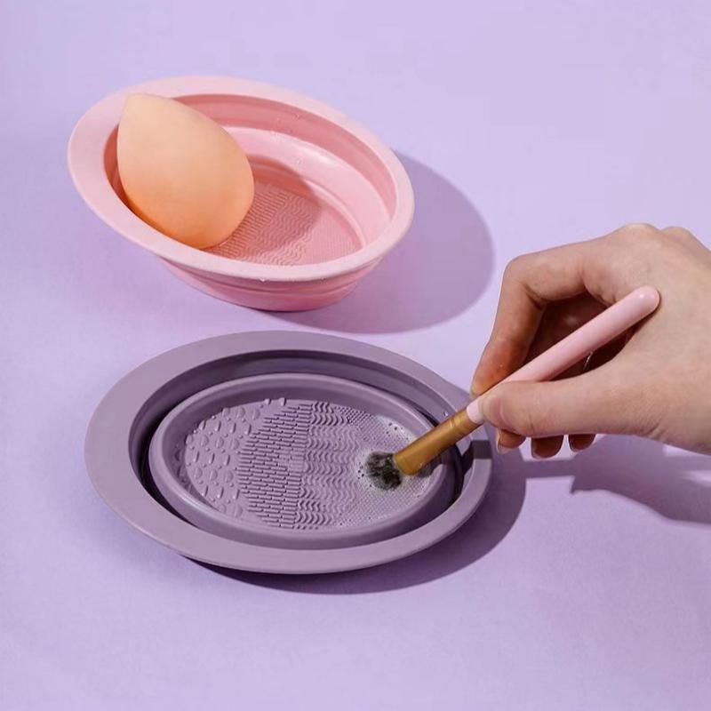 Folding Powder Puff Cleaning B - Beauty Makeup Tools Use ulasan dan harga