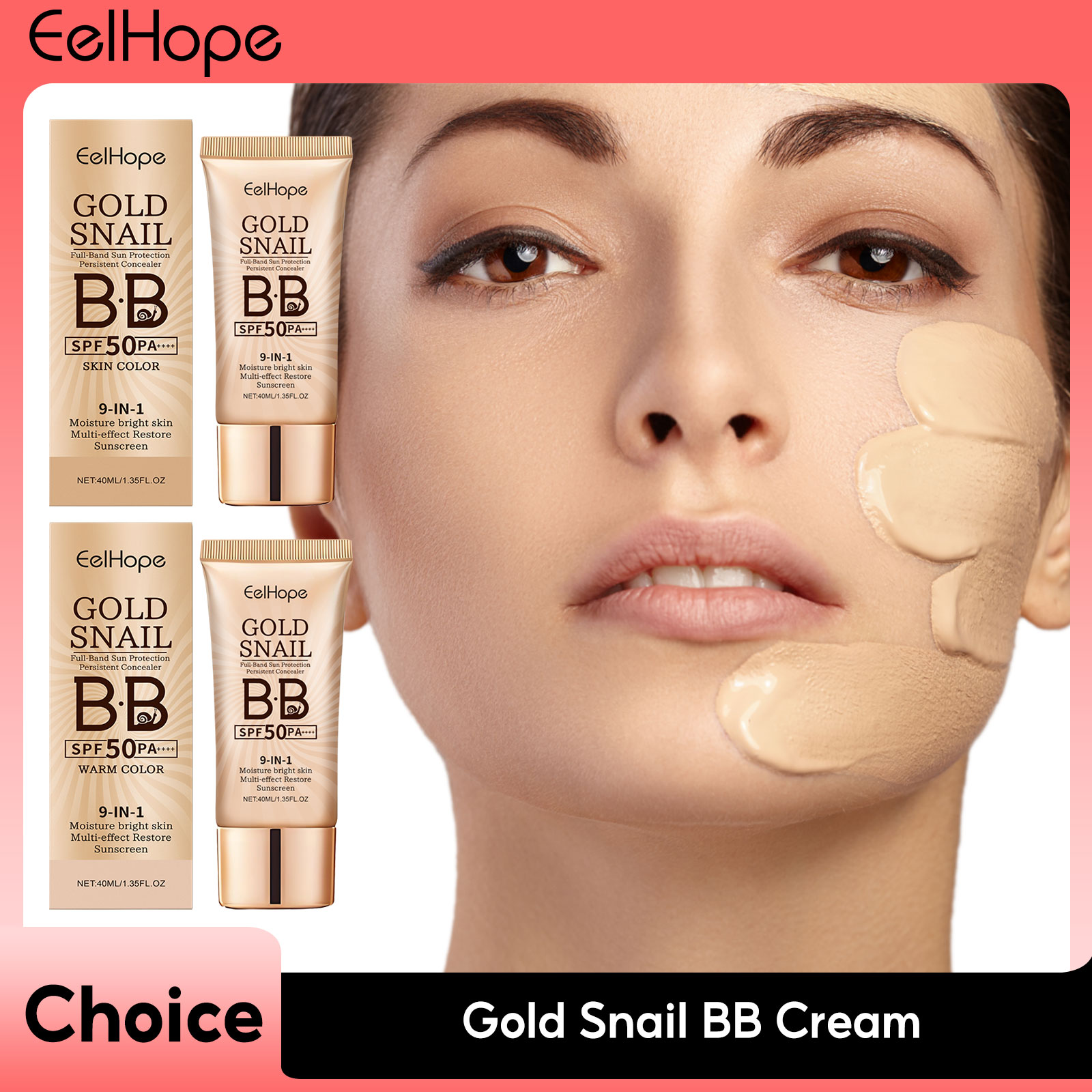 Gold Snail Sunscreen BB Cream  - Beauty Makeup Foundation ulasan dan harga
