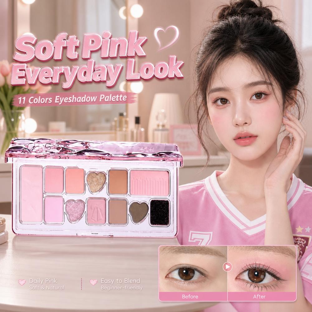 Capel 11-Color Eye Shadow Pale - Merit Beauty Makeup ulasan dan harga