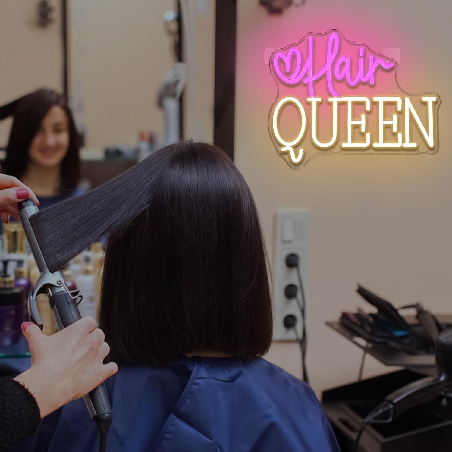 Hair Queen Neon Sign Dimmable  - Beauty Makeup Stores ulasan dan harga