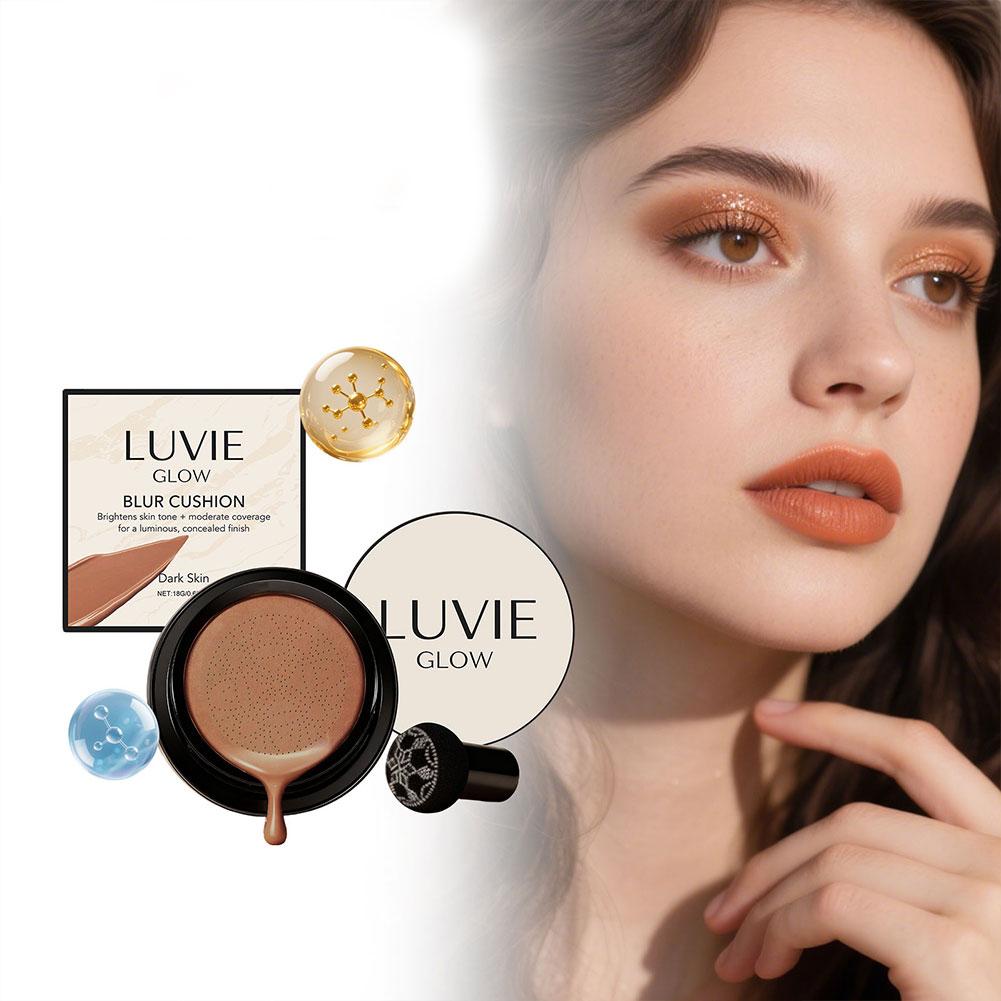 LUVIE GLOW Hydrating Mushroom  - Beauty Makeup Foundation ulasan dan harga