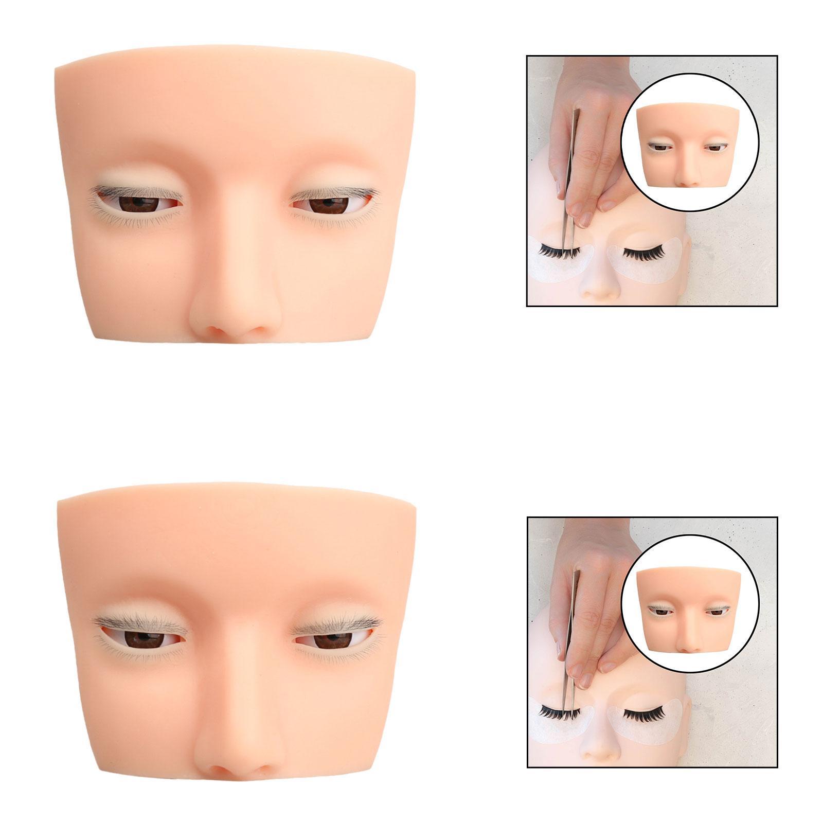 Silicone Eyelash Mannequin Hea - Beauty Makeup School ulasan dan harga