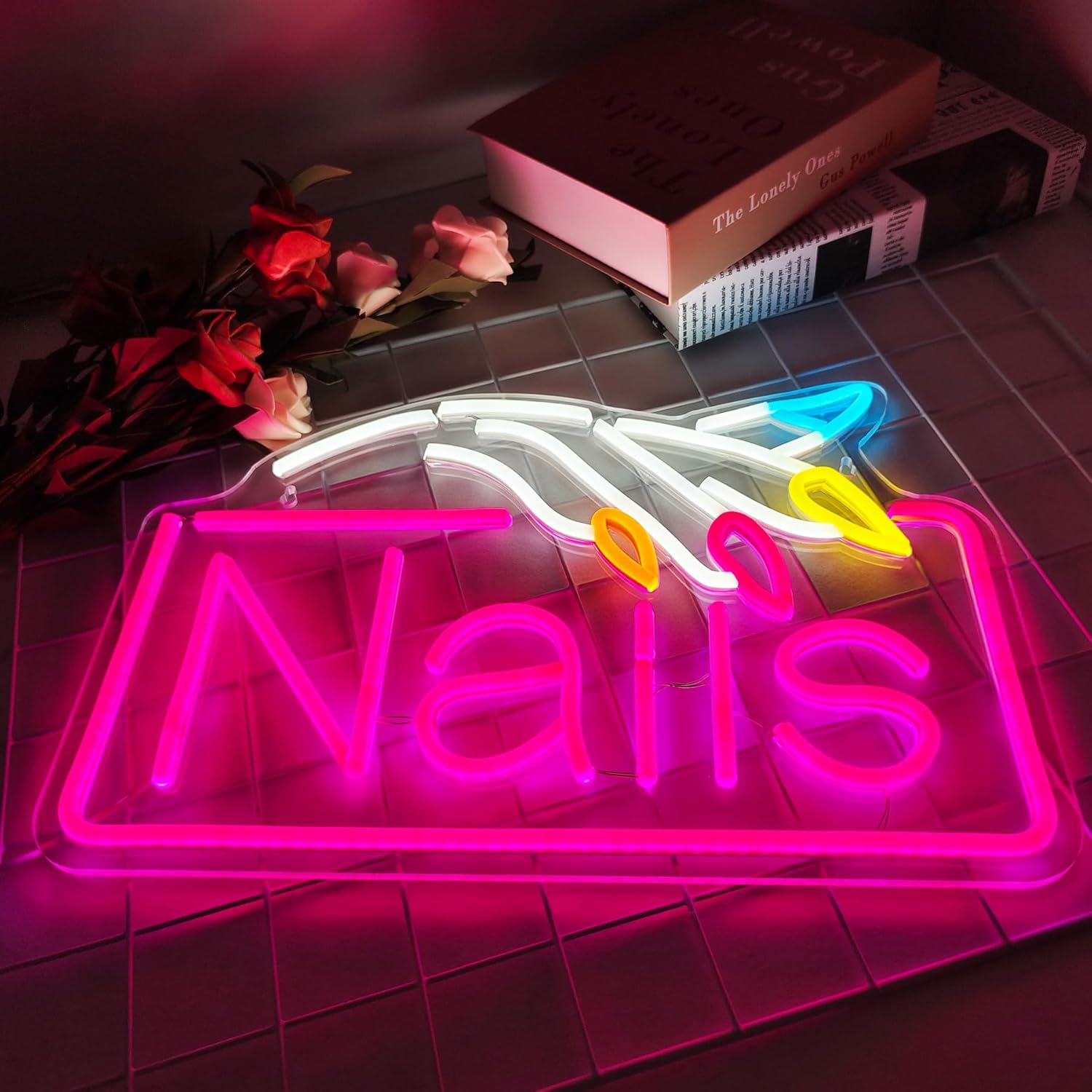 Nails Neon Sign  Business Wall - Beauty Makeup Stores ulasan dan harga