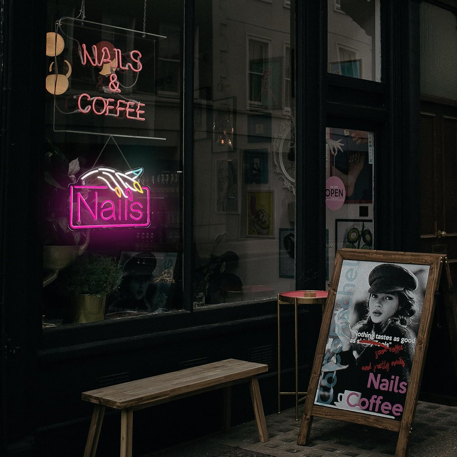 Nails Neon Sign  Business Wall - Beauty Makeup Stores ulasan dan harga