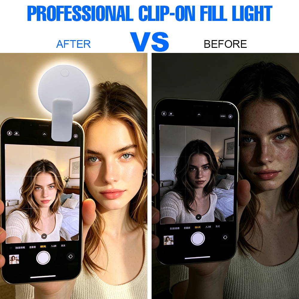 Clip On Selfie Fill Light Rech - Beauty No Makeup ulasan dan harga