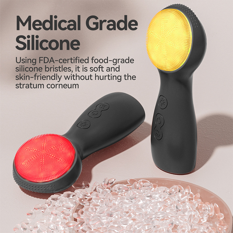 3 In 1 7 Colors LED Silicone F - Electric Face Cleanser Brush ulasan dan harga
