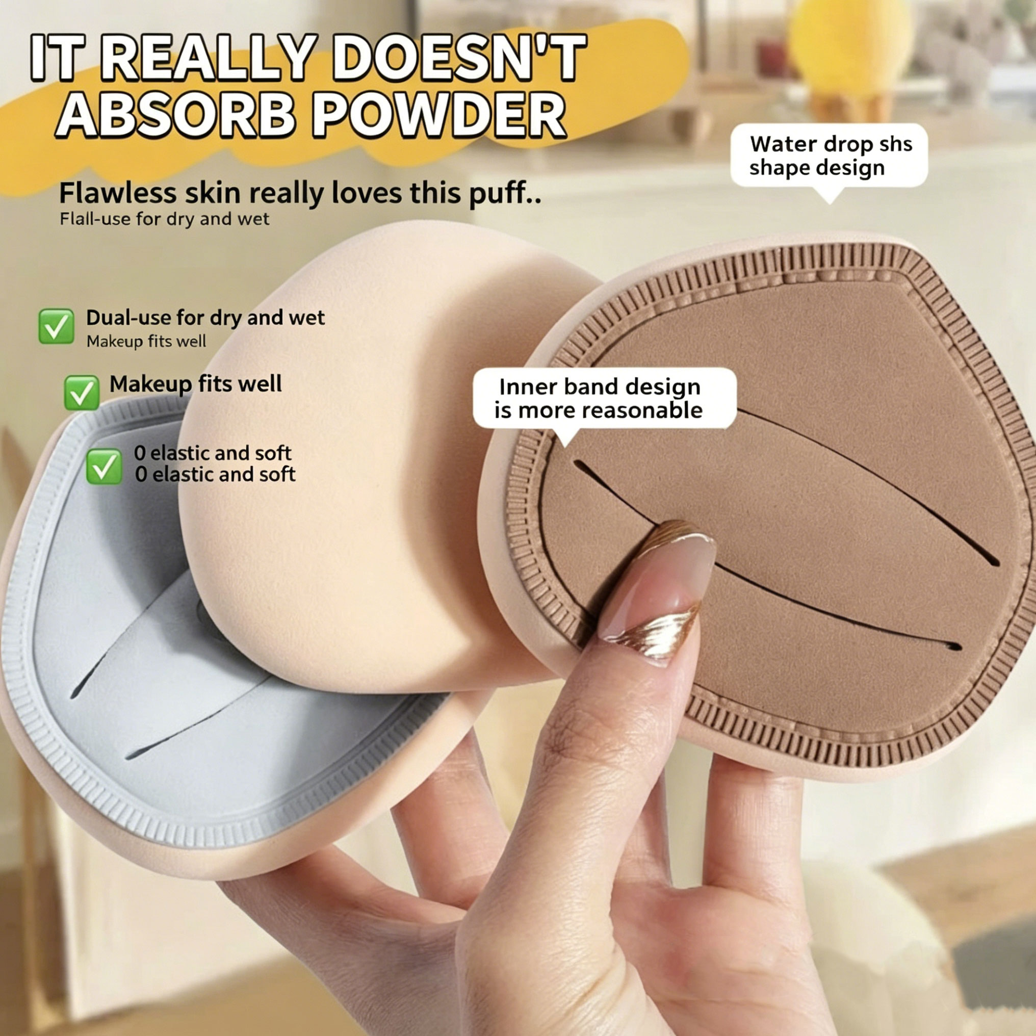 1Pcs Super Thick Cosmetics Puf - Beauty Makeup Tools Use ulasan dan harga