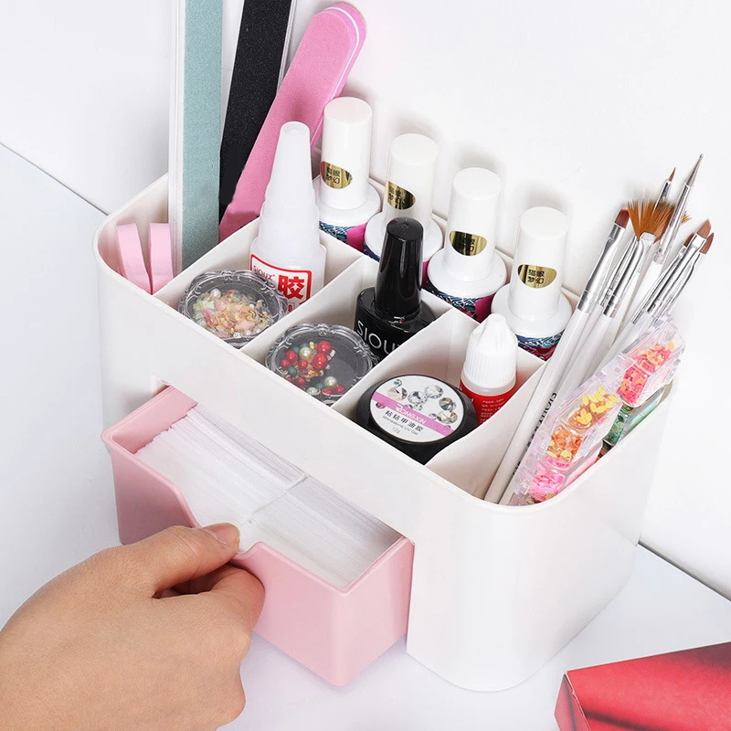 Nail Art Organizer Desktop Dra - Beauty Makeup Lipstick ulasan dan harga