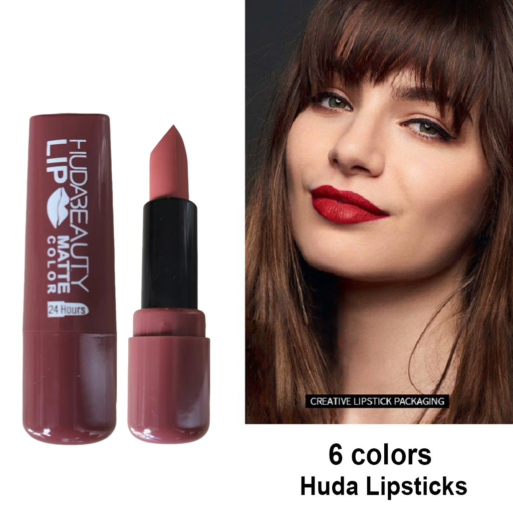 6 colors Lipstick Matte 3.8g H - Beauty Huda Makeup ulasan dan harga