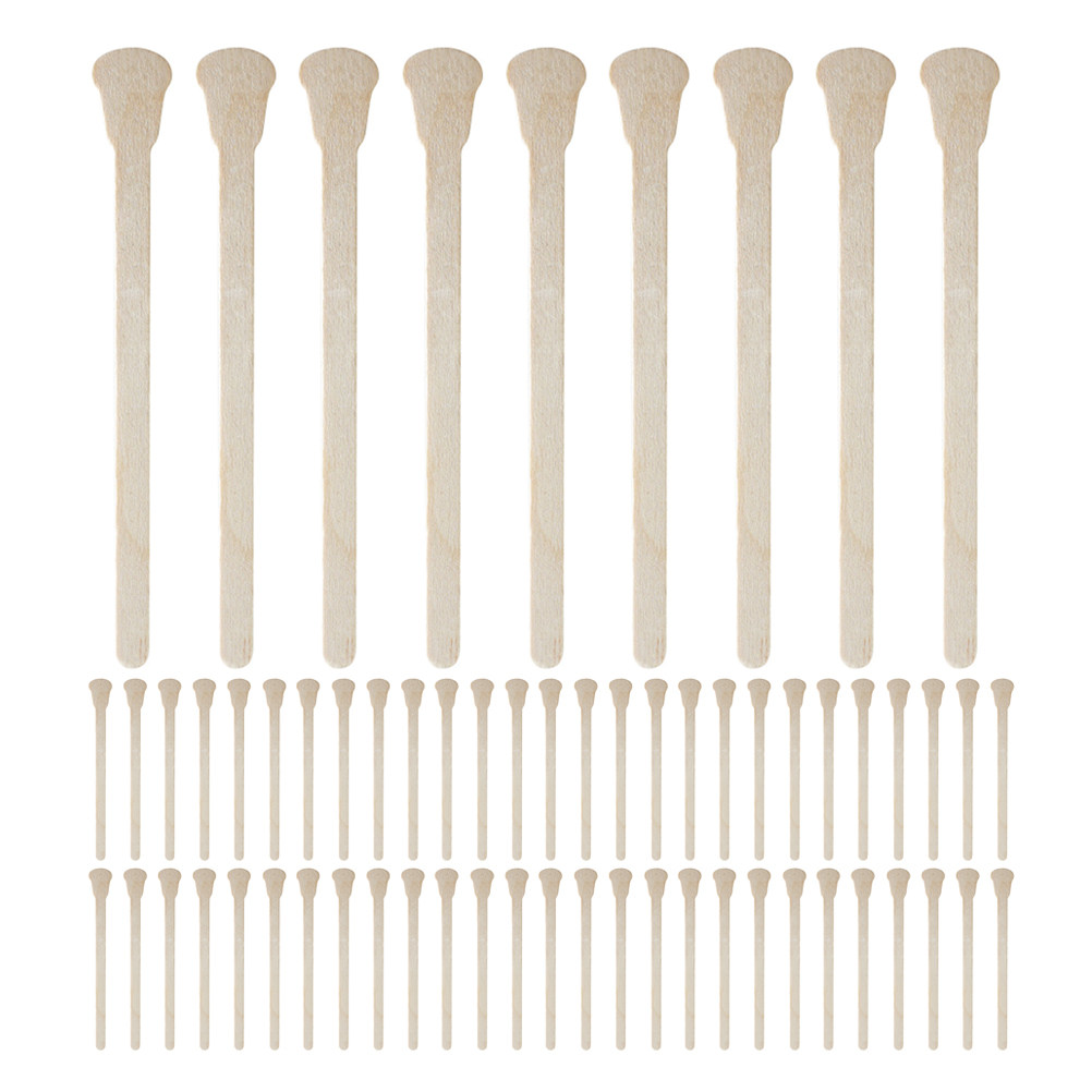 100Pcs Sturdy Wooden Wax Stick - Beauty Makeup Lipstick ulasan dan harga