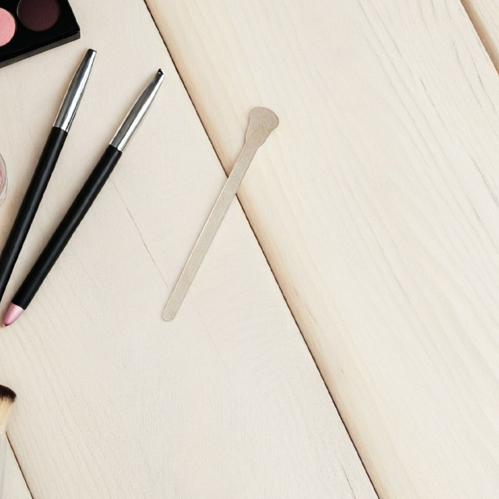 100Pcs Sturdy Wooden Wax Stick - Beauty Makeup Lipstick ulasan dan harga